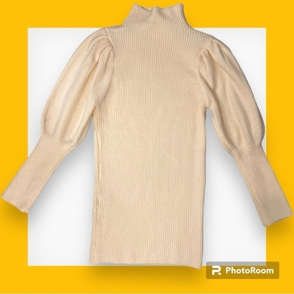 Shein Cream Mock Neck Sweater Small